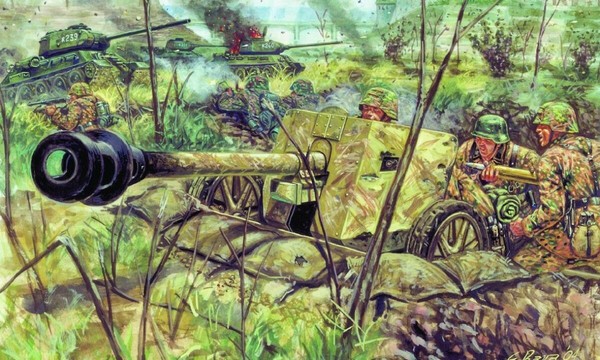 6096 Italeri 1:72, Wwii, Deutsche Panzerabwehrkanone, Pak 40, 75Mm,Modellbausatz-image