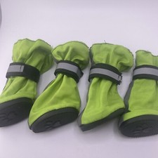 Top Paw Dog Boots Size Small Green Grey Reflective High Visibility Bootie Shoes