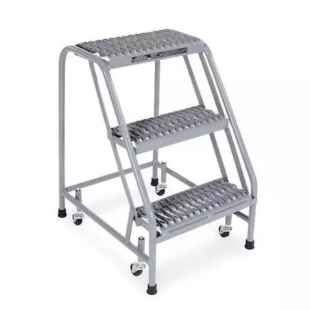 Cotterman 1003N1820a3e10b3c1p1 30 In H Steel Rolling Step, 3 Steps, 450 Lb Load