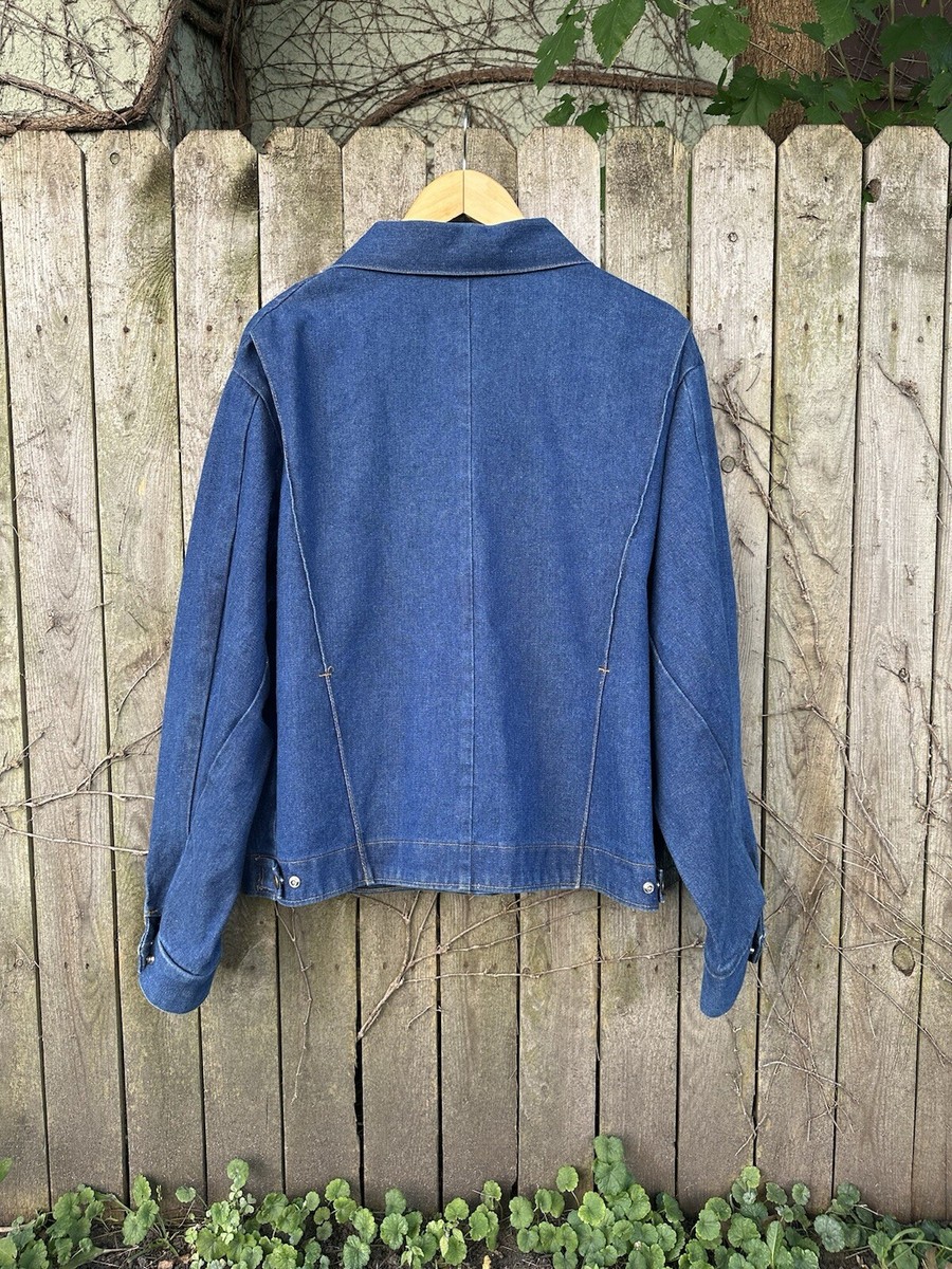 Vintage Key Imperial Denim Jacket Men's Large Dark Wash | eBay