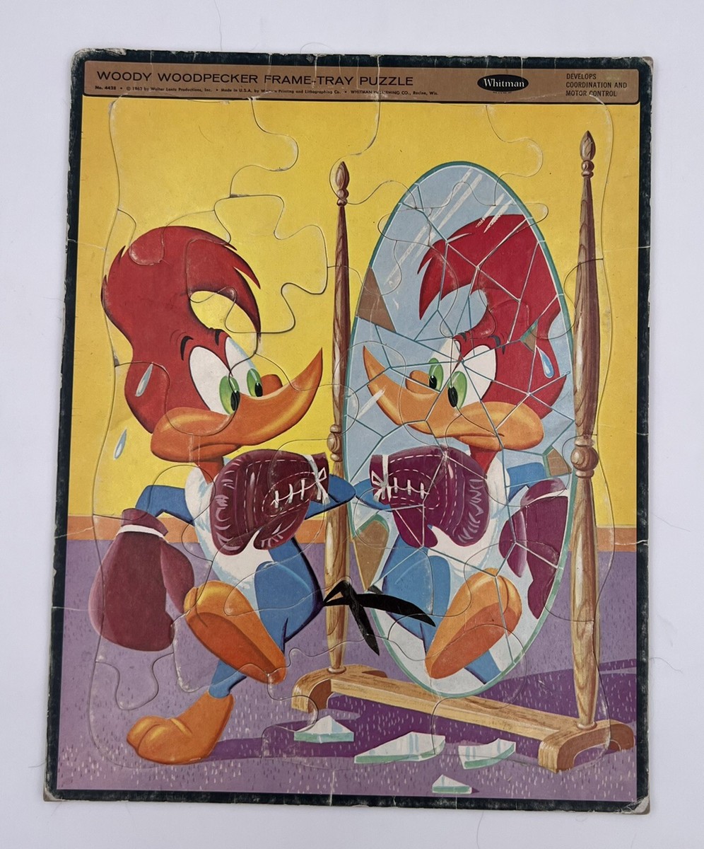 Vintage Woody Woodpecker Puzzle: 1963 Walter Lantz Boxing Gloves