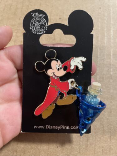 Disney Parks Fantasia Sorcerer Mickey Mouse w/ Magic Dust Disneyland Pin