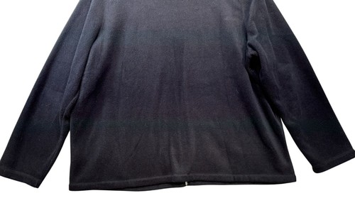Croft & Barrow Womens Embroidered Cardinal Fleece Jacket 1X Black - Picture 9 of 10