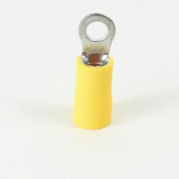 Ring Terminals Yellow 12-10 AWG #8 Hole 125 Electrical Wire Crimp Connectors - Image 2 of 4
