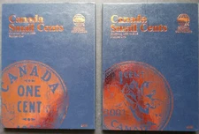 Set of 2 - Whitman Canada Small Cents Coin Folders # 1-2 1920-2012 Album Book