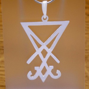 925 Sterling Silver Sigil of Lucifer Seal of Satan Gothic Pendant