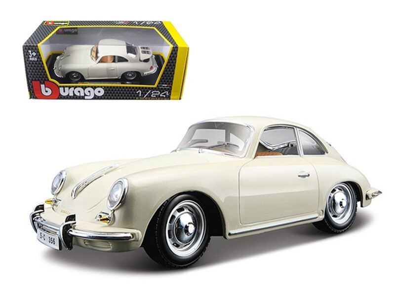 Bburago 1961 Porsche 356 B Coupe Ivory White 1/24 Diecast Model