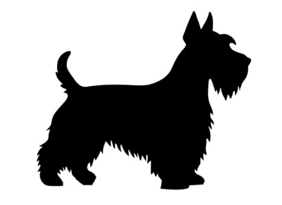 Scottie Hundeschablone - WIEDERVERWENDBAR 9 x 7,5 Zoll