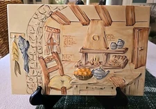 Handmade 3-D Relief Rustic Wall Tile Villa 12 x 8" Italian ?