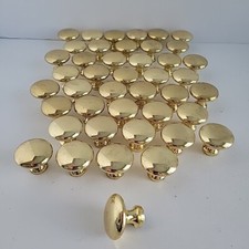 Lot 43 Gold Brass Metal Knobs Knob Desk Cabinet Draw Kitchen Hardware Pulls