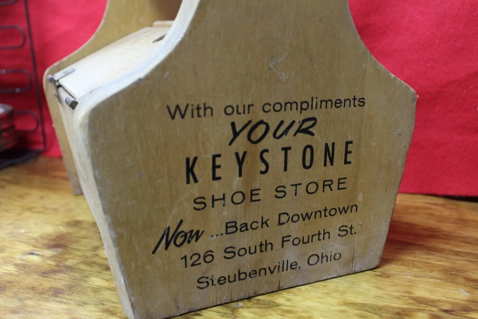 Caja de madera Kiwi Shoe Shine Groomer estuche reposapiés Keystone Steubenville Ohio Foto 4 de 4