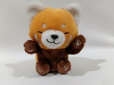 Amuse Japan Baby Red Panda Raccoon Sitting Laughing Plush Doll Beanie Animal 6"