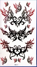 King Horse Low Back Butterflies Temporary Tattoos HM117 New Arrival 