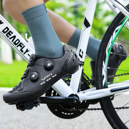 MTB Radfahren Schuhe Herren Rennrad Selbstsichernd SPD Cleats Fahrrad Turnschuhe - Bild 6 von 32