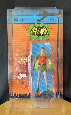 McFarlane Batman 66 ROBIN UNMASKED  PLATINUM EDITION   RARE MINT w CLEAR CASE!