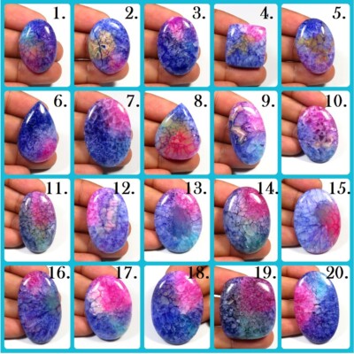 Multi Color Solar Quartz Cabochon UNIQUE~~ Natural Gemstone Loose Variation SO-E