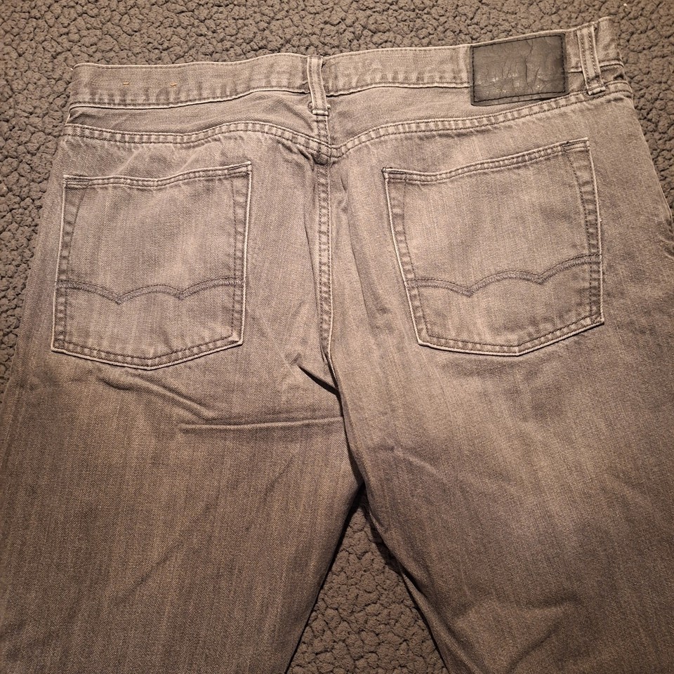 American Eagle Men's Jeans 36x32 *See Pics Original Straight Grey Denim