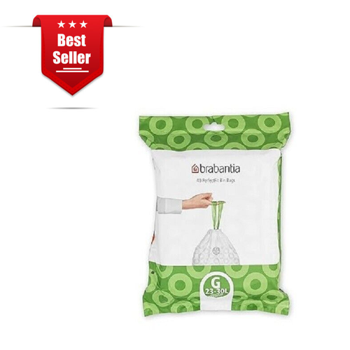 Brabantia Bin Liners Size G 2330 L 40Bags ExtraStrong Easy Transport