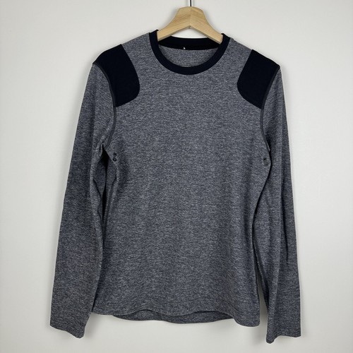 Lululemon Sprint Long Sleeve Shirt Heathered Soot Gray Rulu Mens Small S