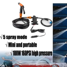 Portable 12V 100W 160 PSI High Pressure Car Electric Washer Auto Wash Pump Sets