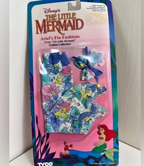 Vintage 90's Disney The Little Mermaid Ariel’s Fin Fashion Clothing Barbie Tyco