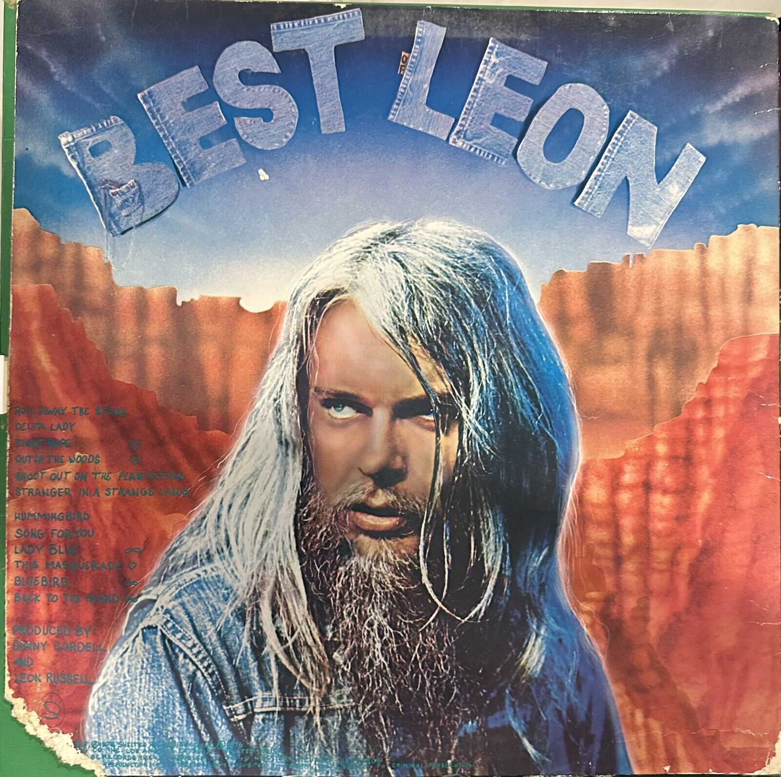 Vintage 1976 Leon Russell "Best Of Leon" Vinyl 12" LP Album Shelter Records