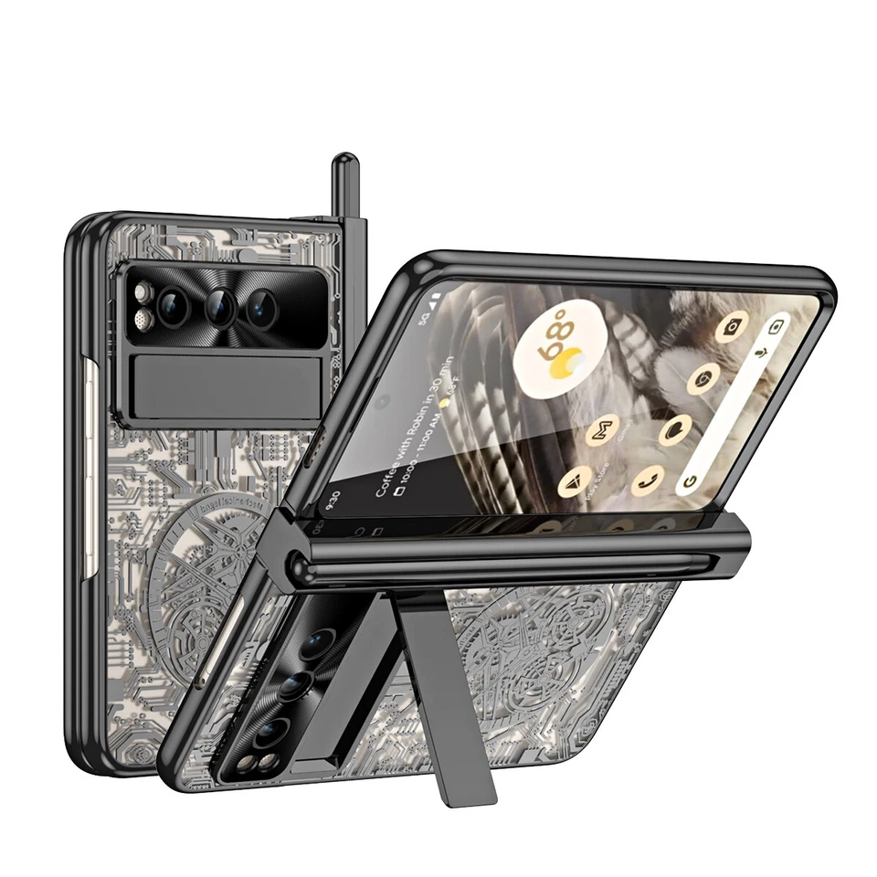 Case for Google Pixel Fold Mechanical Pattern Flip Case Protective Phone Cover - Image 3 of 4