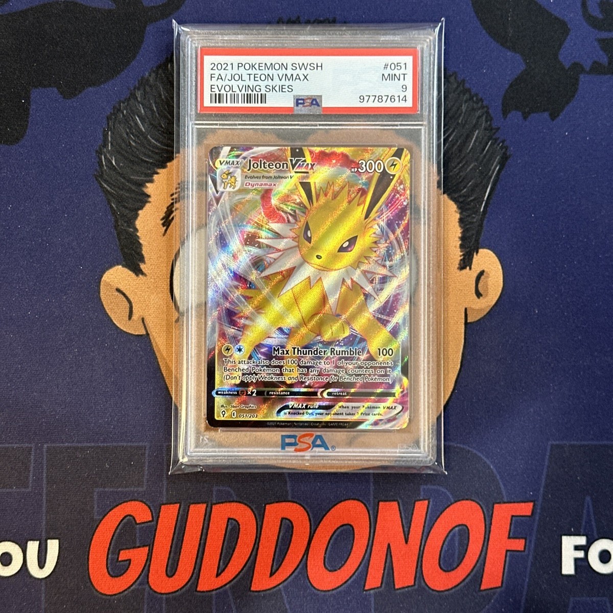 PSA 9 MINT 2021 Pokemon Evolving Skies JOLTEON VMAX #051 Full Art