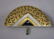 Vintage Hutschenreuther Porcelain Enamel Slide Pendant Germany Art