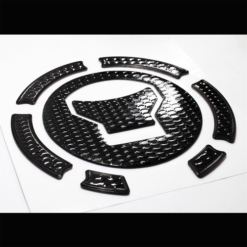 PERFORATED BLACK PRO GRIP FUEL TANK PAD+GAS CAP COVER 13-18 CB/CBR 500/650F/CBF - Picture 8 of 9