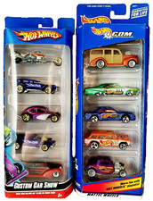 Hot Wheels Lot of 10 Cars 5 Custom Car Show  5 Gift Pack New Sealed