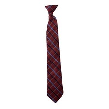Boys Clip On Tie Red Blue Diagonal Striped Classic Pointed Tie One Size Cute