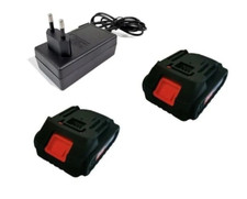 Kit 2 Batteria 24V + Caricabatterie per Mini Sega Elettrica Motosega Caricare