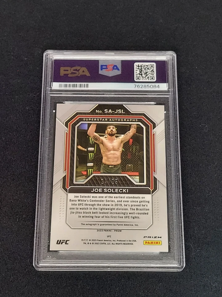 2023 Prizm Ufc Mojo Rookie Auto Joe Solecki Psa 8 Pop-1 💎  - Image 2 of 3