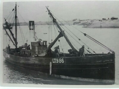 Lowestoft Hering Drifter L.T 986 Leitstern Okt 1913 Vintage Postkarte 