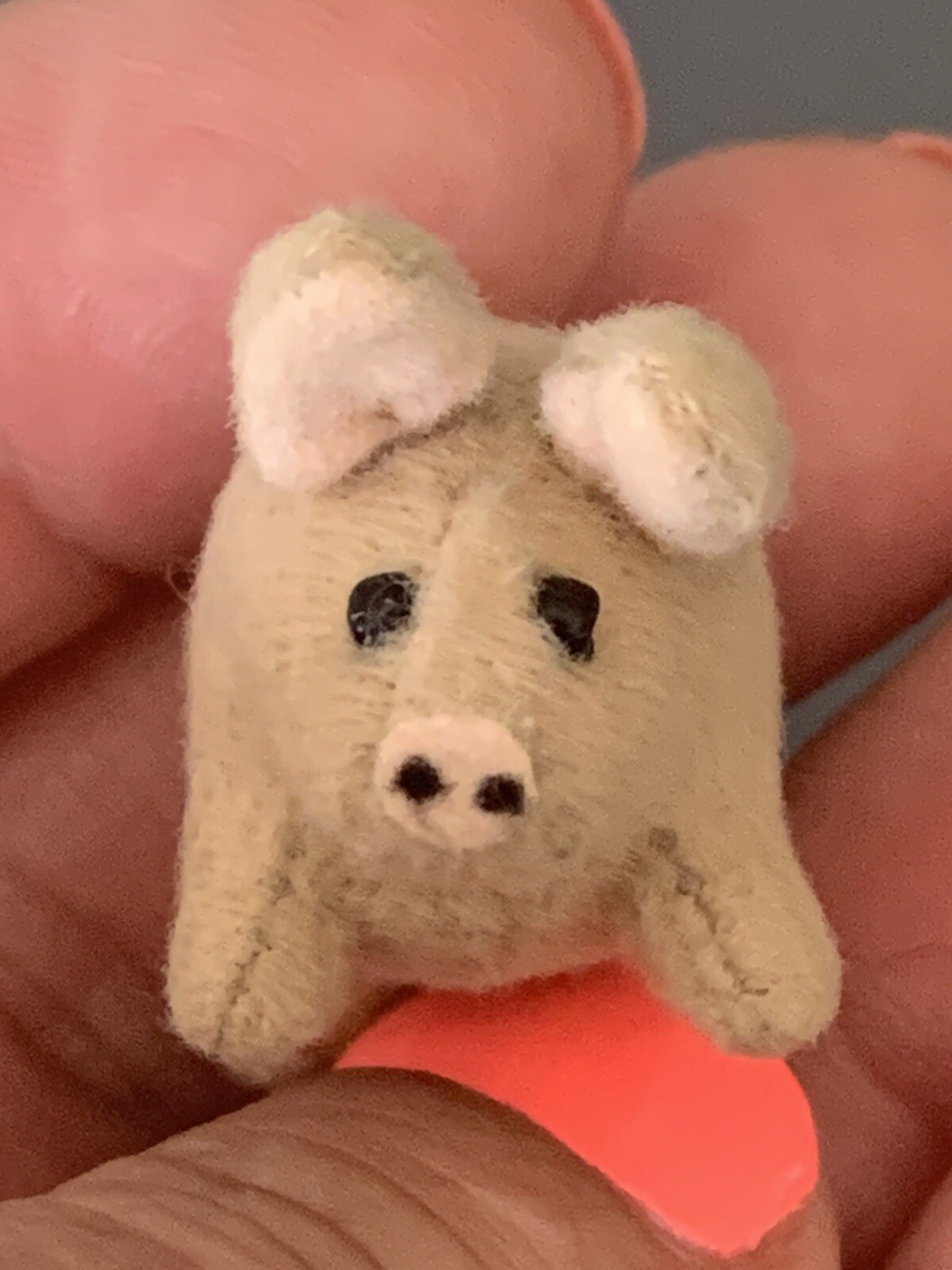 De colección Artesanal Casa de Muñecas Miniatura Mico Peluche Cerdo Lechón Animal de Granja Juguete Nuevo