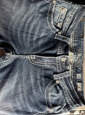 Miss Me Boot Jeans Women  s Size 28 Inseam W/ Rhinestones Length: 32