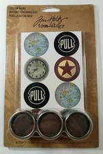 Tim Holtz Idea-ology Custom Knobs metal pull hardware art stickers epoxy 