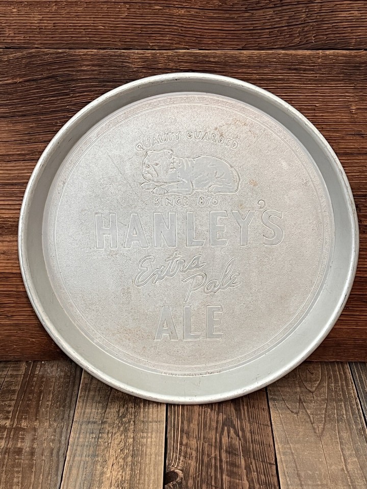 Hanley’s Extra Pale Ale Since 1876 Metal Serving Tray 12” Vintage Pub
