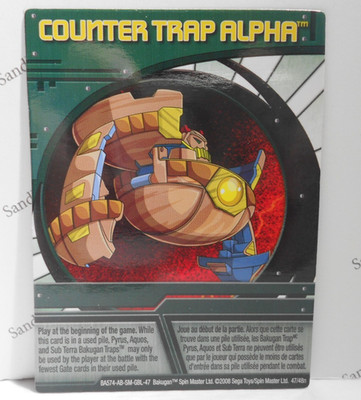 Bakugan Card - Counter Trap Alpha - Green Ability Card - BA57 - 47/48n - 2008