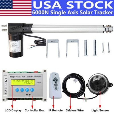 Set of 16'' 12V 6000N Linear Actuator LCD Controller Solar Tracking Tracker Kits