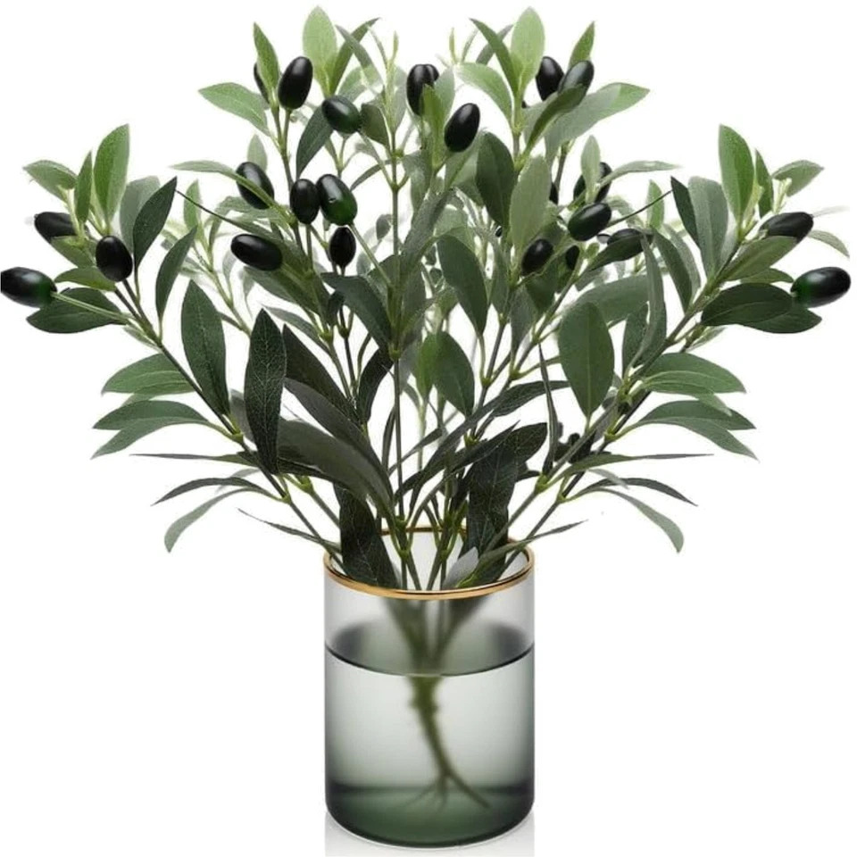Künstliche Olivenzweige 30cm 10 Stück Biegbar Dekoration Hochzeit Wohnzimmer - Bild 1 von 4