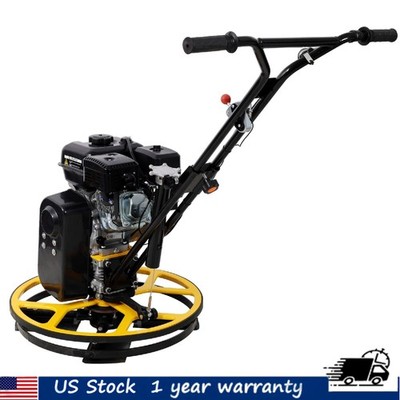 Power Trowel 7HP Gas-Powered Concrete Cement Surface Smooth Finish w/ Float Pan
