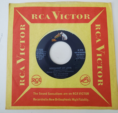 Ray Peterson GOODNIGHT MY LOVE / TILL THEN (ROCK N ROLL 45) #7635 PLAYS VG++