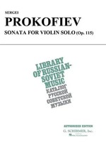 Sergei Prokofiev Sonata For Violin Solo | (Op. 115) | Sergei Prokofiev | 1986