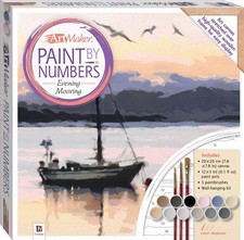 Hinkler ArtMaker Paint by Numbers - EVENING MOORING - Art Canvas - BRAND NEW