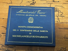 Italy 500 Lire Argento 1975 Michelangelo Buonarroti Unfdc in Conffez. IPZS Unc.