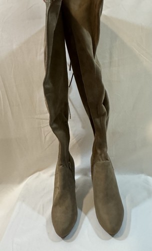 Call It Spring Culkin Faux Suede Over-the-Knee Block Heel Boots-Dark Beige US 8