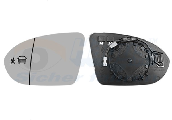VAN Wezel Spiegelglas AußEnspiegel Hagus 3854835 AsphäRisch Beheizbar FüR Opel-image