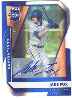 2021 Panini Elite Extra Edition Jake Fox #95 Signatures Aspirations Die Cut /98